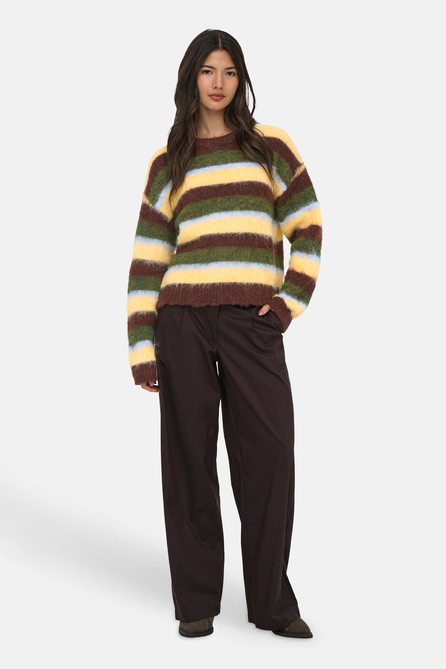 Pull col rond multicolore - ONLY®