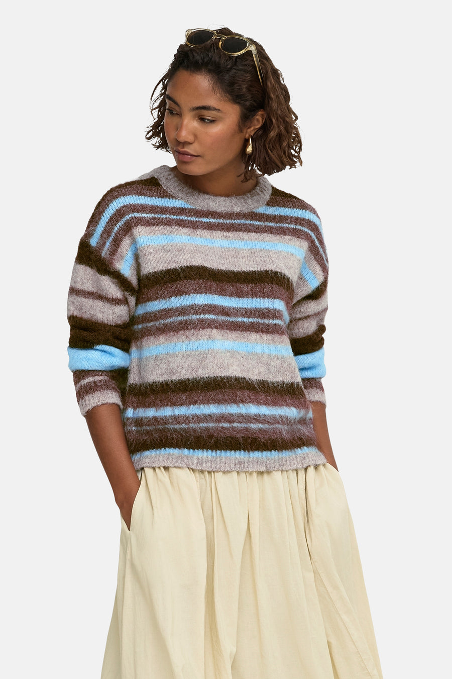 Pull col rond multicolore - ONLY®