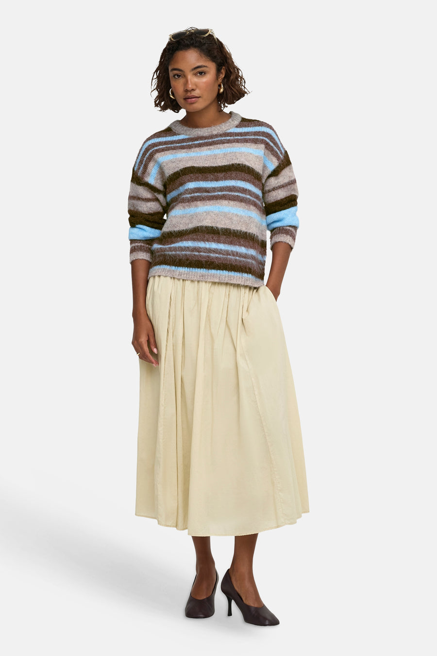 Pull col rond multicolore - ONLY®