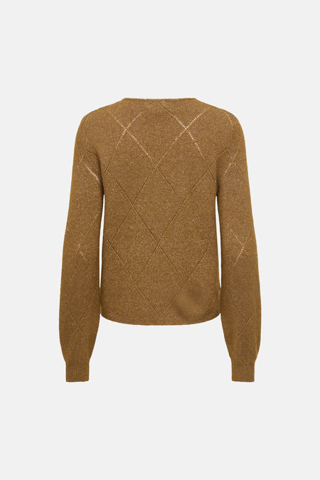 Pull col rond brun - JDY