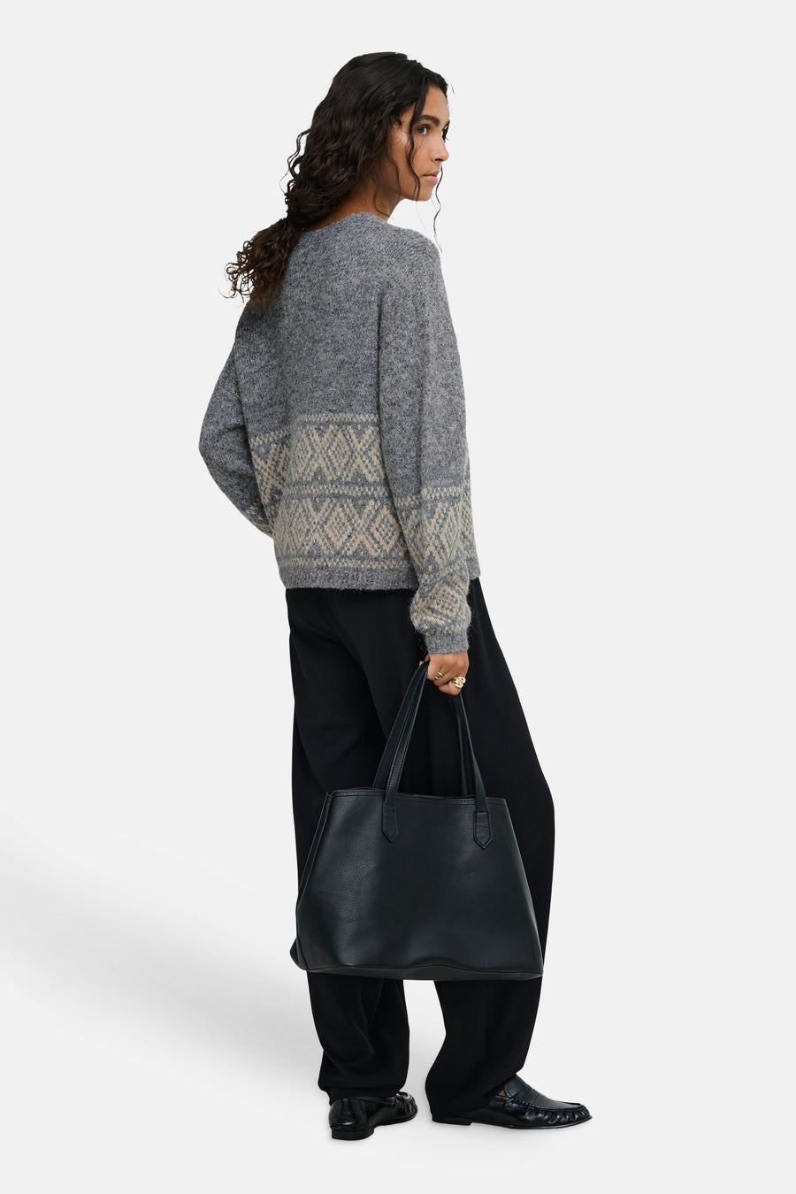 Pull col rond gris - JDY