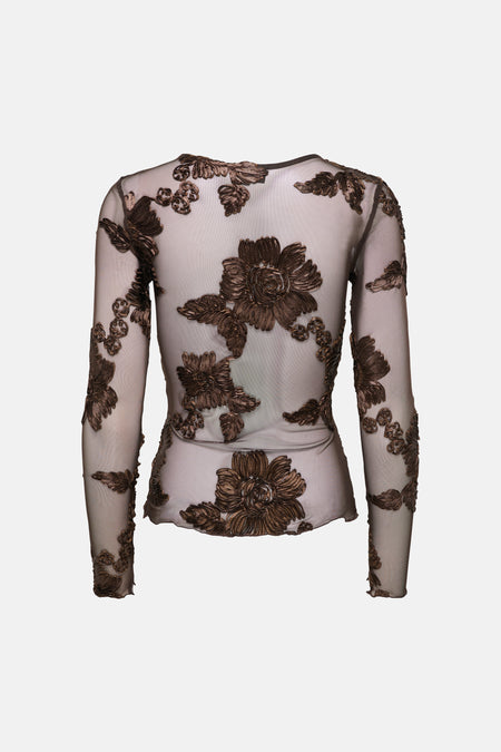 T-shirt met lange mouwen - Coffee Bean