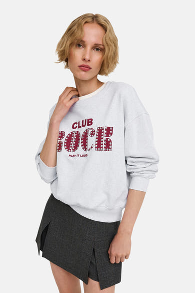 Sweat col O - Light Grey Melange