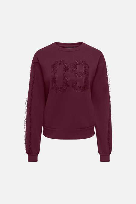 Sweat col rond rouge - ONLY®