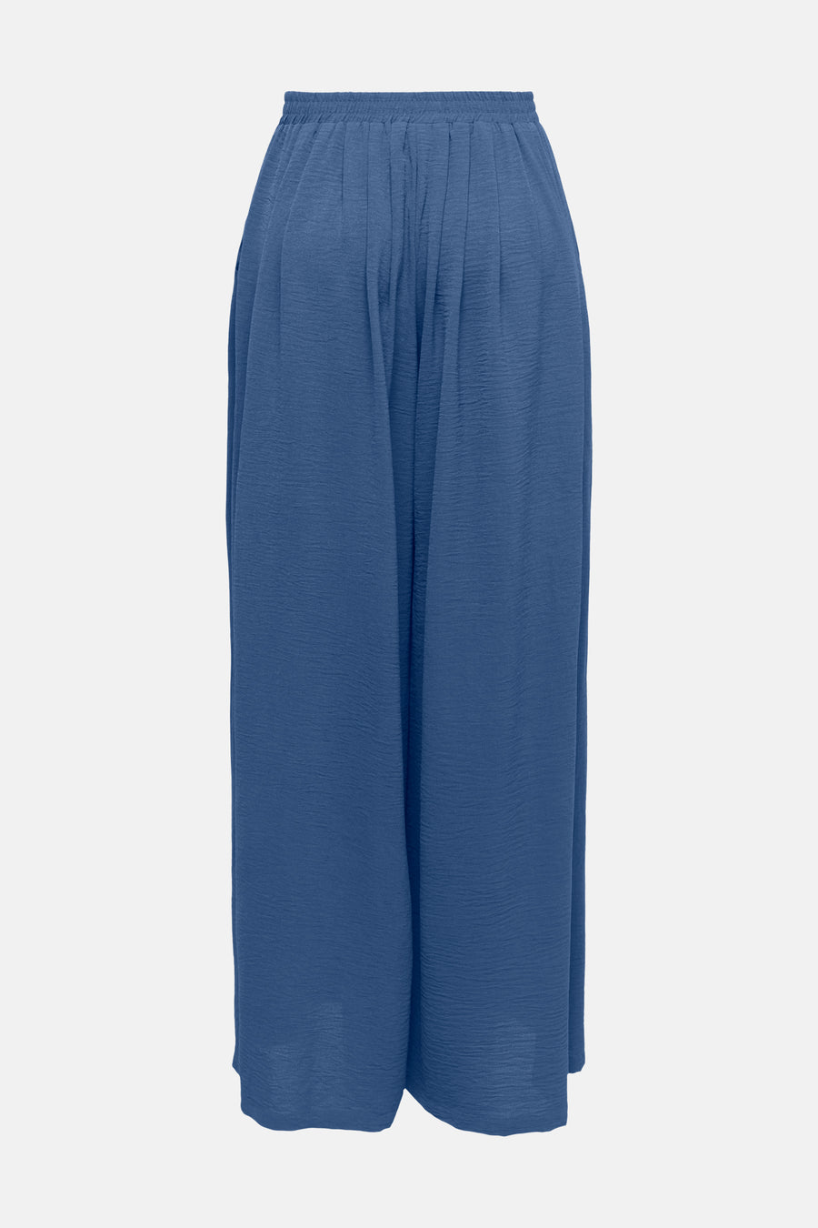 Pantalon bleu de JDY, ample et texturé, avec taille élastique.