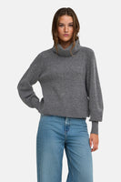 Pull col montant gris - ONLY®