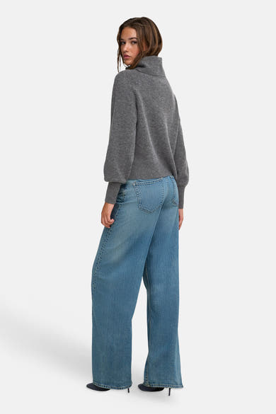 Pull col montant gris - ONLY®