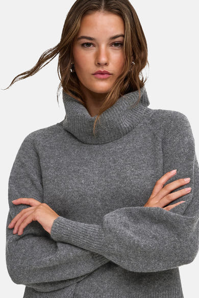 Pull col montant gris - ONLY®