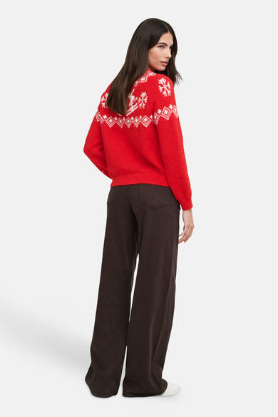 Pull col rond rouge - ONLY®