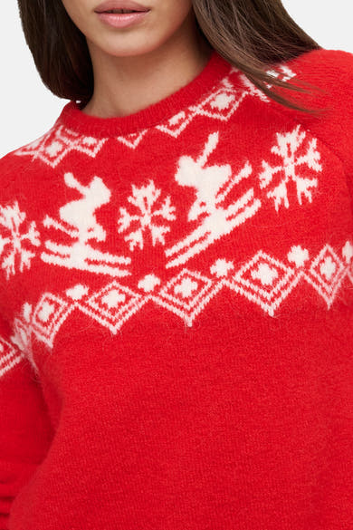 Pull col rond rouge - ONLY®