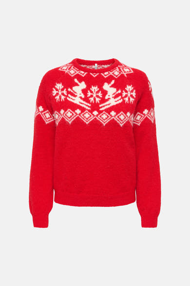 Pull col rond rouge - ONLY®
