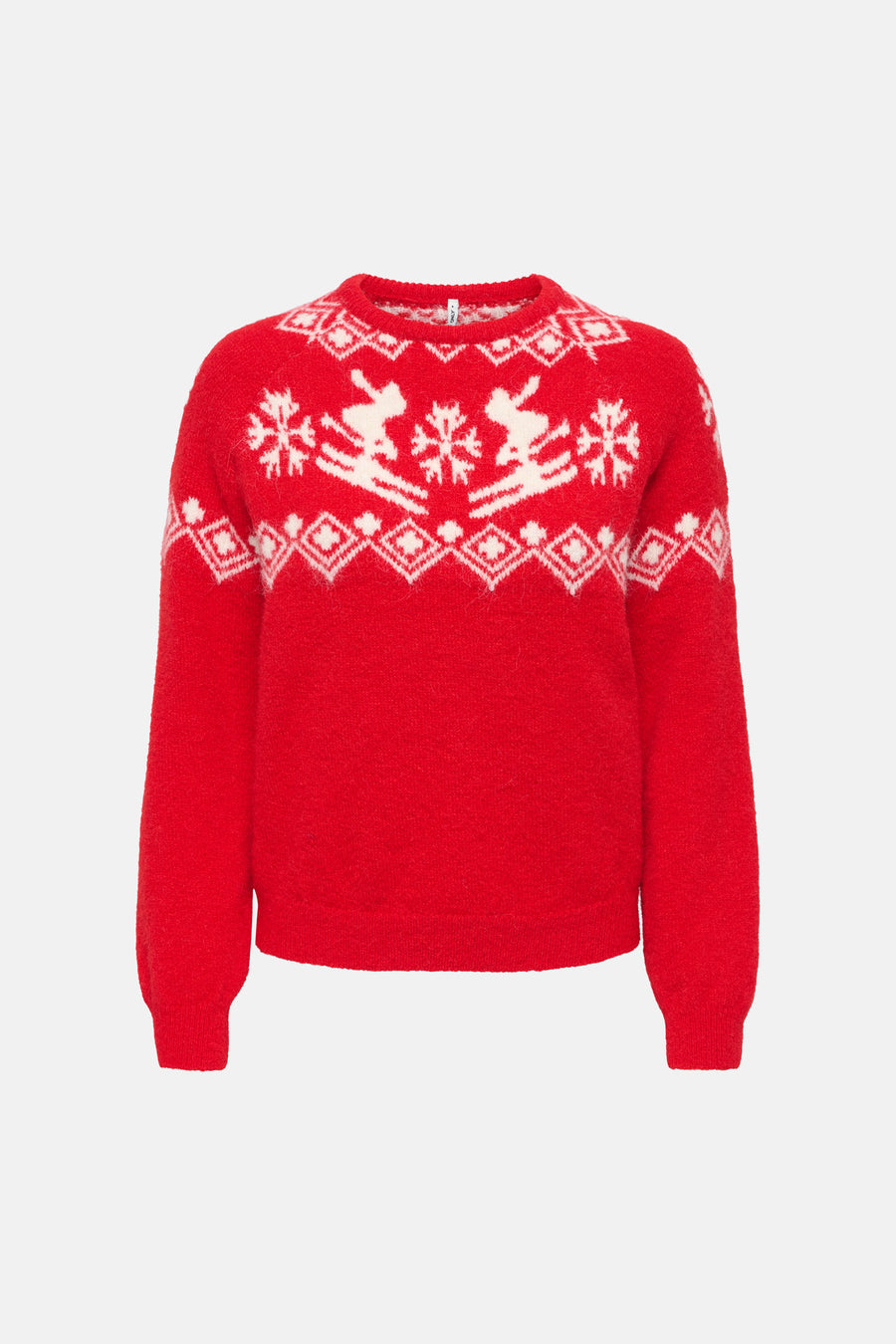 Pull col rond rouge - ONLY®