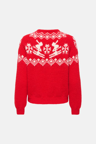 Pull col rond rouge - ONLY®