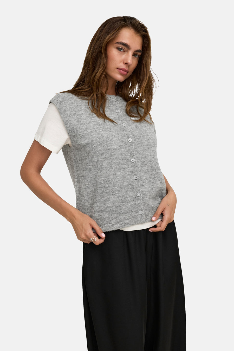 Gilet zonder mouwen - Medium Grey Melange