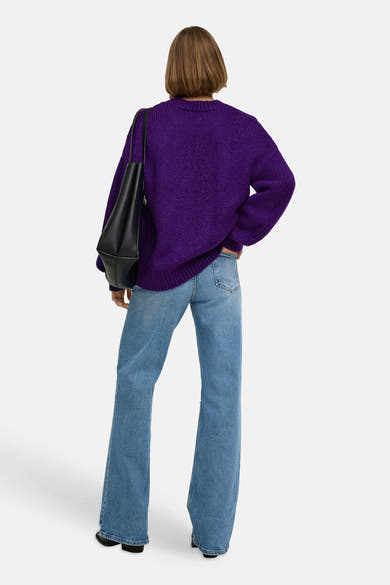 Pull col rond mauve - ONLY®
