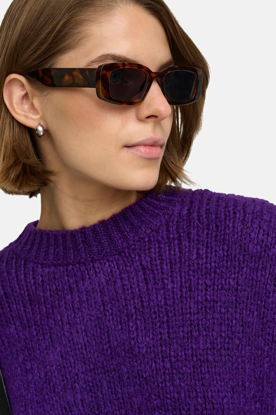 Pull col rond mauve - ONLY®