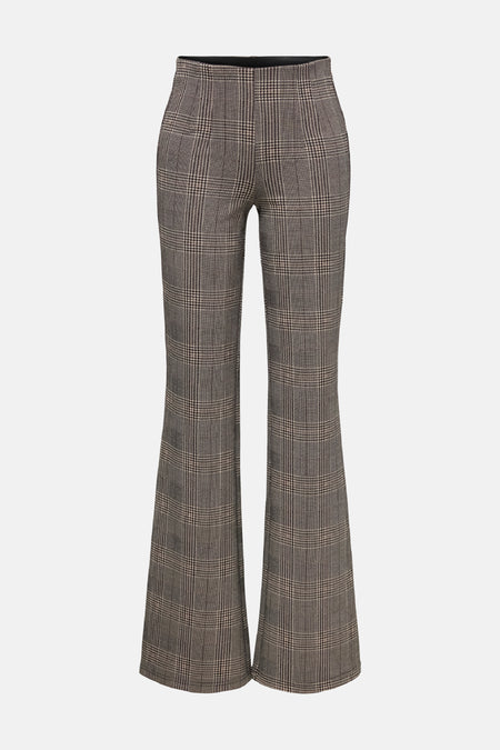 Pantalon évasé à motif à carreaux gris ONLY®