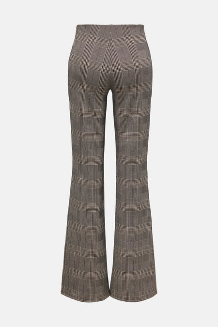 Pantalon évasé à motif carreaux gris ONLY®