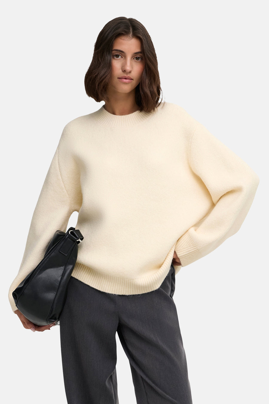 Pull col rond beige - JDY