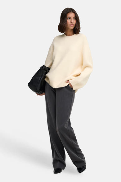 Pull col rond beige - JDY