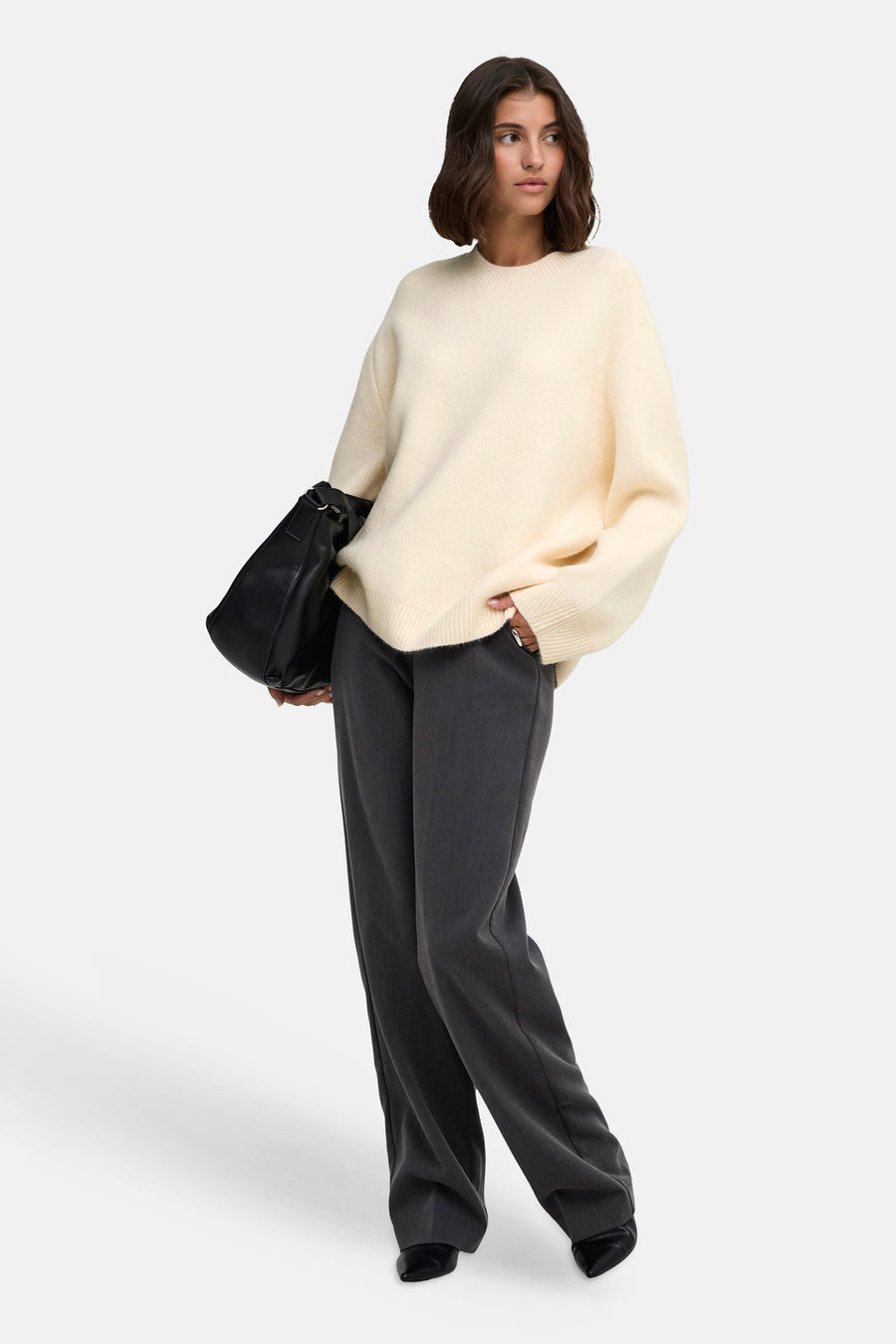 Pull col rond beige - JDY