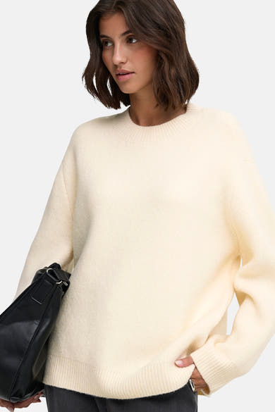 Pull col rond beige - JDY