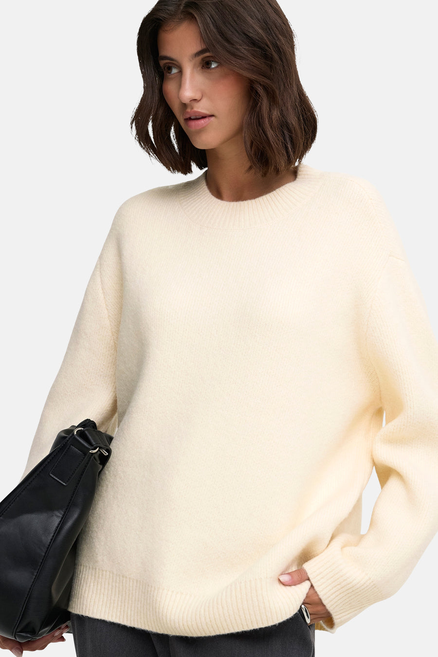 Pull col rond beige - JDY