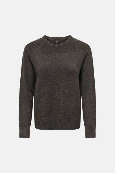 Pull col rond brun - ONLY®
