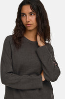 Pull col rond brun - ONLY®