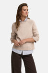 Pull col rond beige - ONLY®