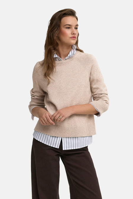 Trui met ronde hals beige - ONLY®