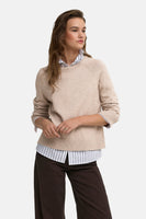 Pull col rond beige - ONLY®