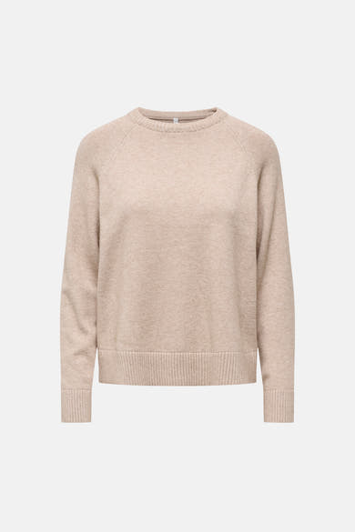 Pull col rond beige - ONLY®