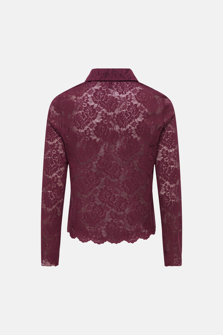 Blouse met lange mouwen - rood
