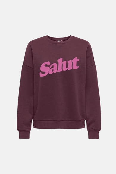 Sweat col rond bordeaux - ONLY®