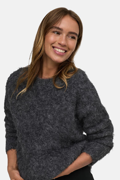 Pull col rond gris - JDY