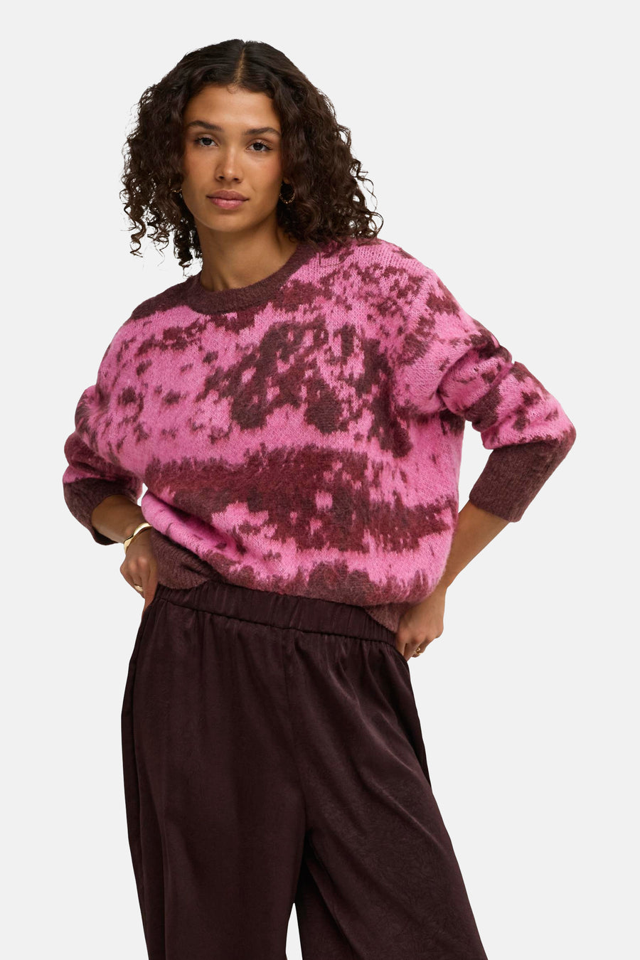 Pull col rond multicolore - JDY