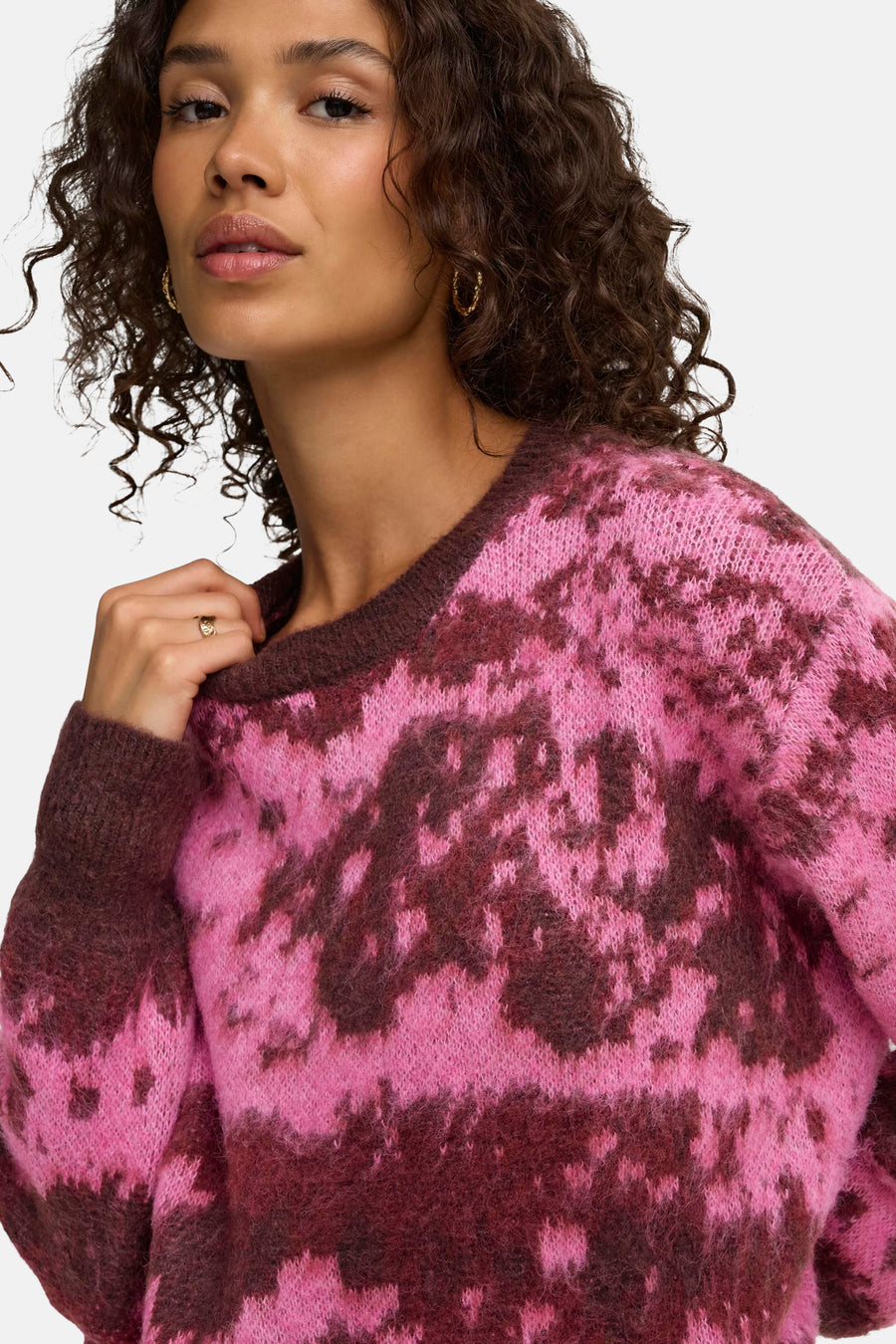 Pull col rond multicolore - JDY