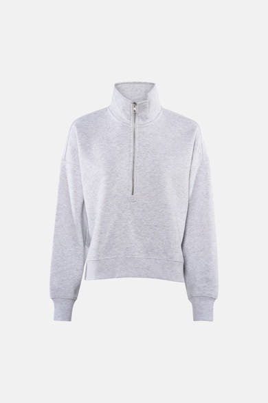 Sweat col O - Light Grey Melange
