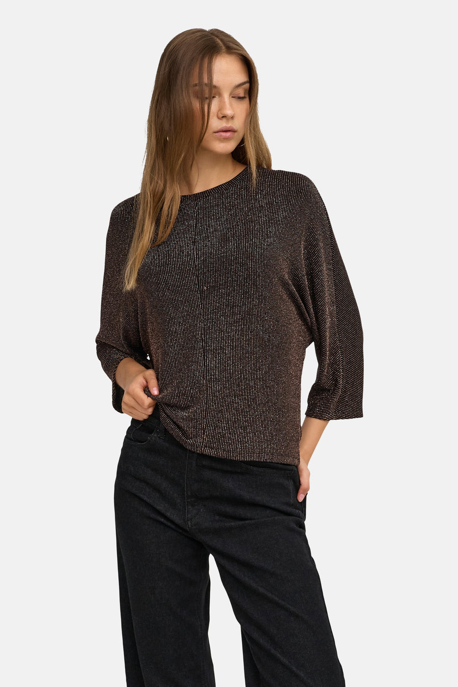 Trui met ronde hals bruin - ONLY®