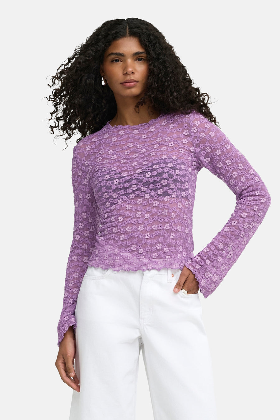 T-shirt (manches longues) mauve - ONLY®