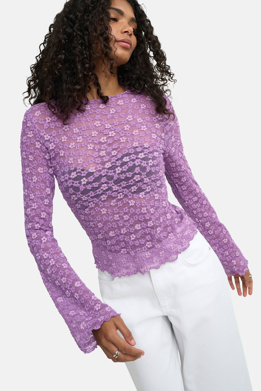 T-shirt (manches longues) mauve - ONLY®