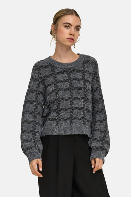 Pull col O - Dark Grey Melange