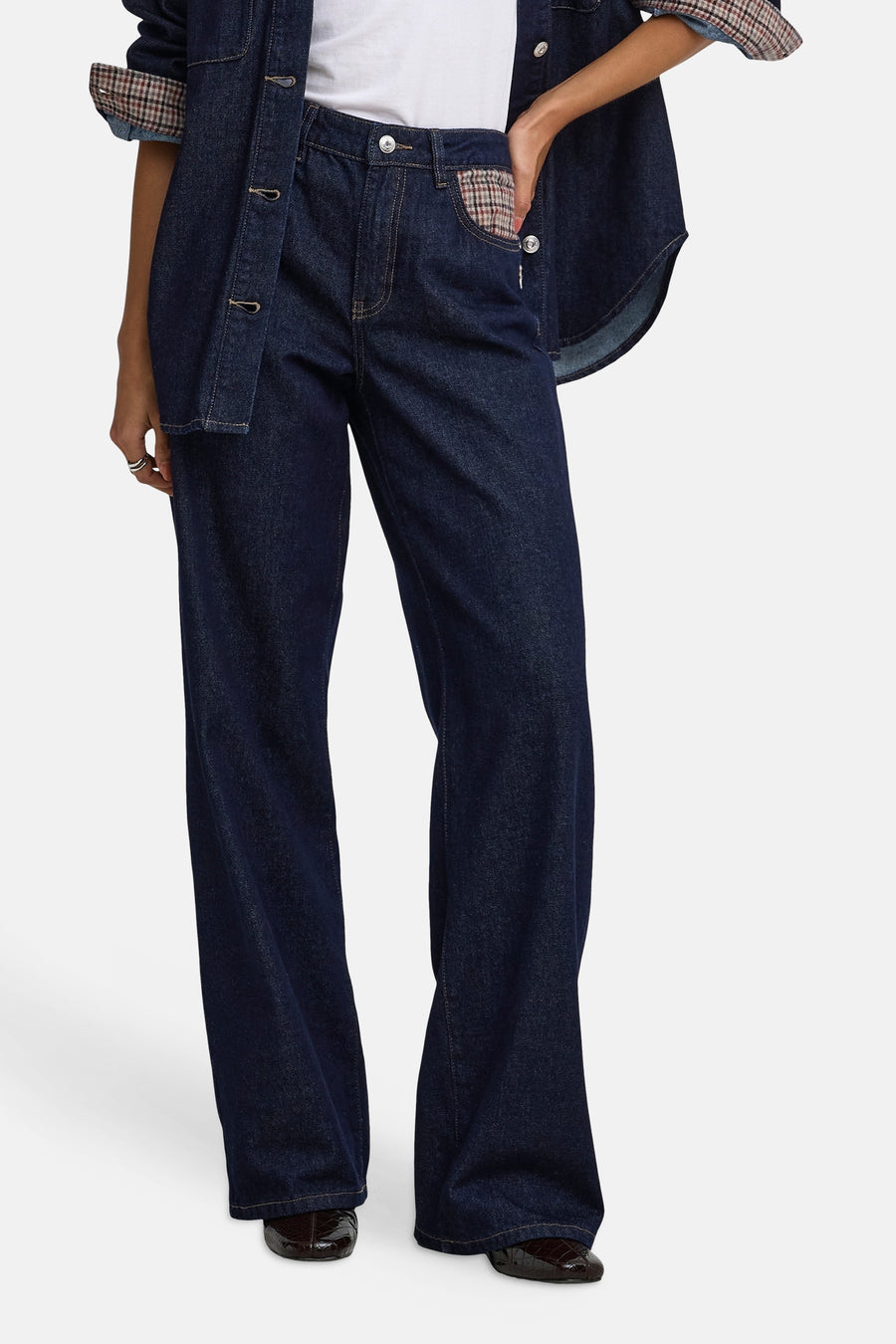 Jean large dark blue denim - ONLY®