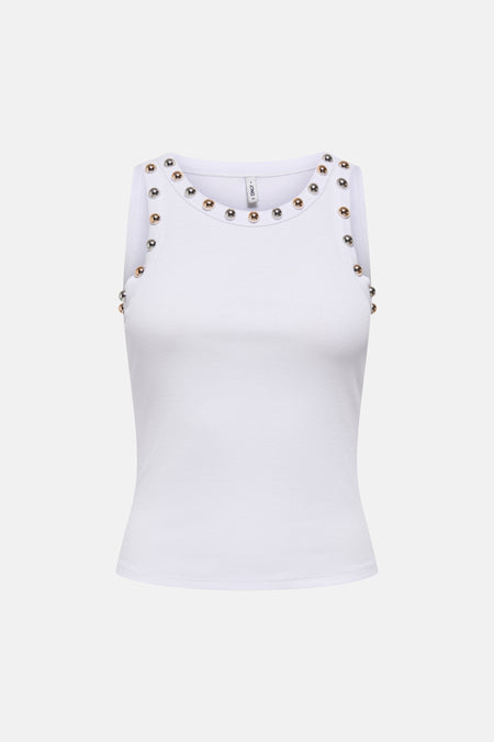 Dames tops top zonder mouwen wit - ONLY®
