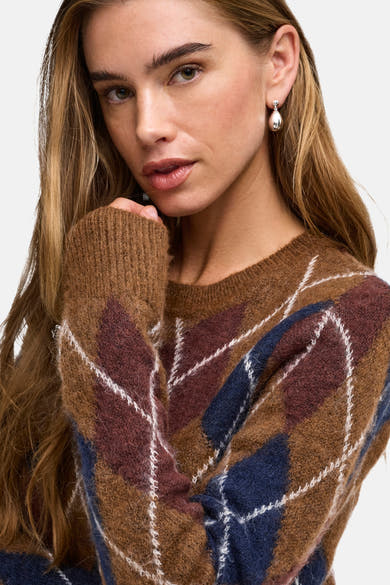 Pull col rond multicolore - JDY