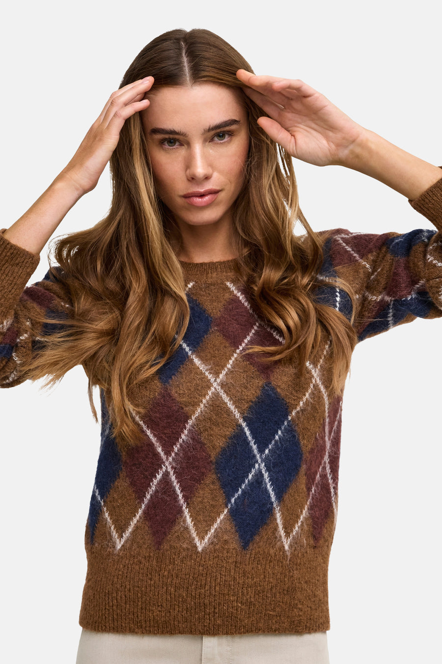 Pull col rond multicolore - JDY