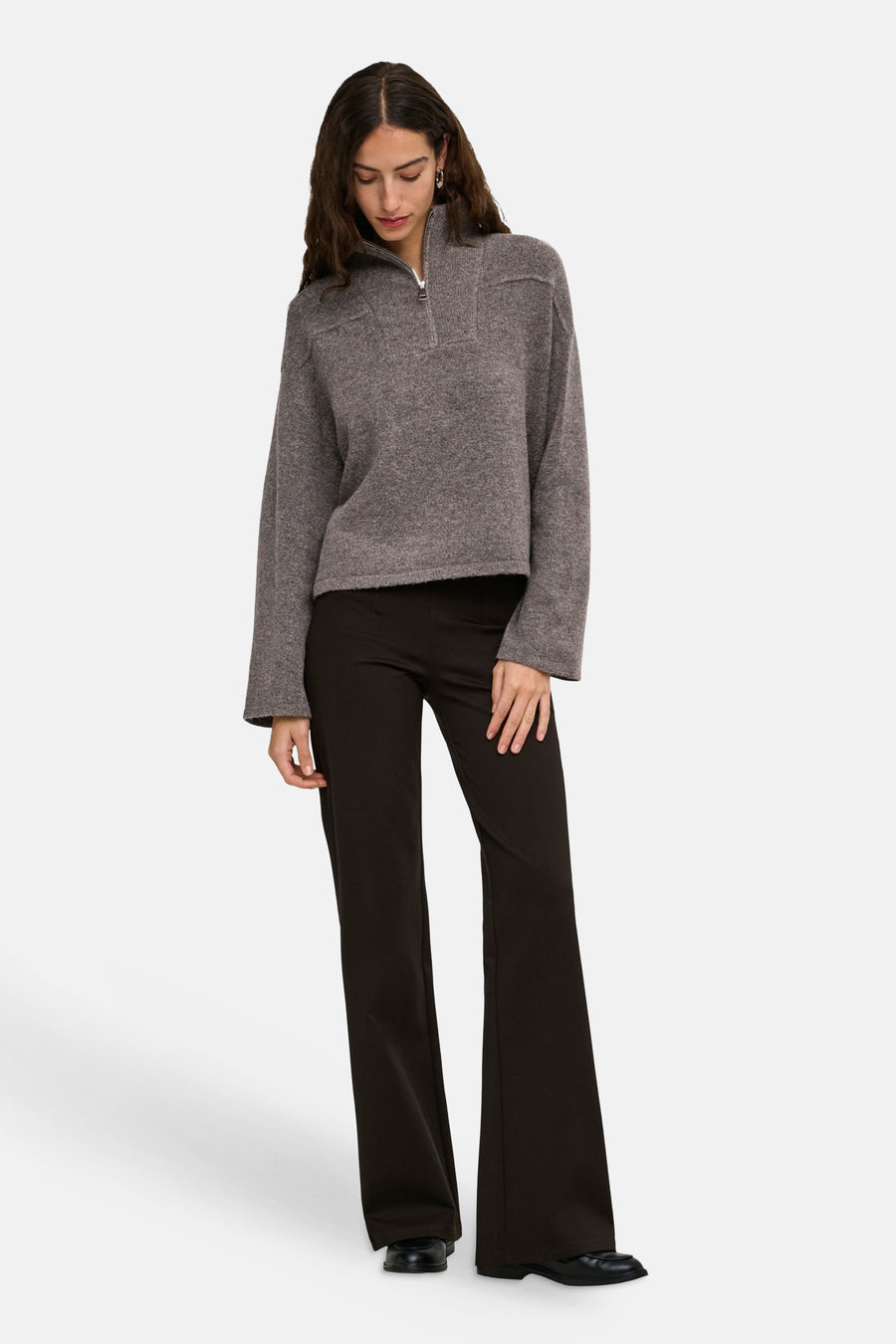 Sweater met ronde hals bruin - ONLY®