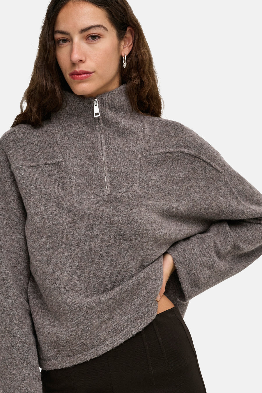 Sweater met ronde hals bruin - ONLY®