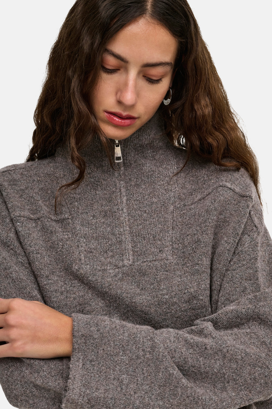 Sweater met ronde hals bruin - ONLY®